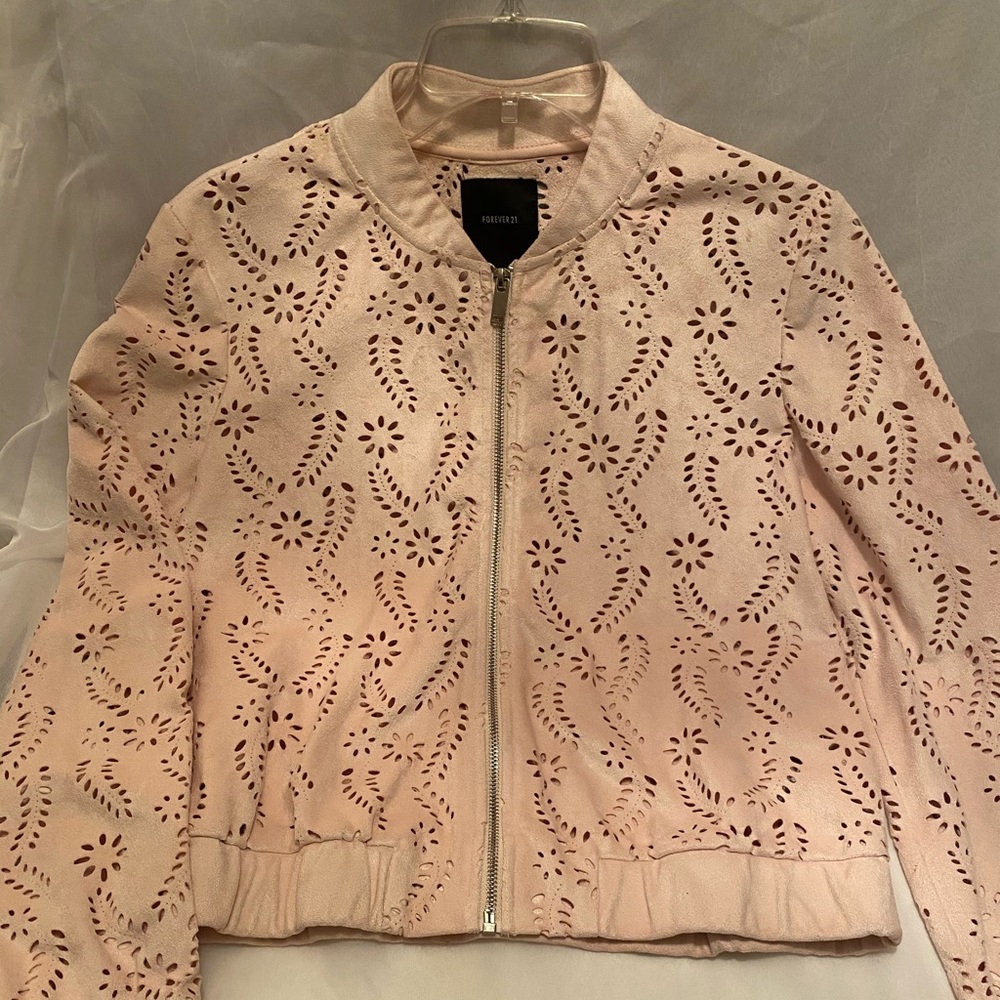 Forever 21 Cut Out Blush Spring Jacket